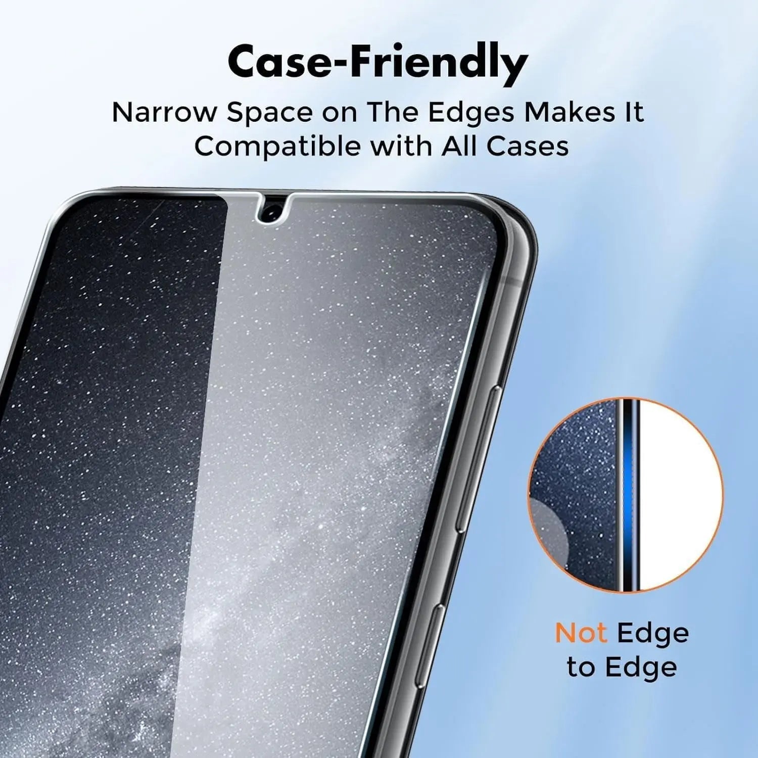 Entronix Clear Screen Protector Compatible with Galaxy A55 - 3-Piece Combo
