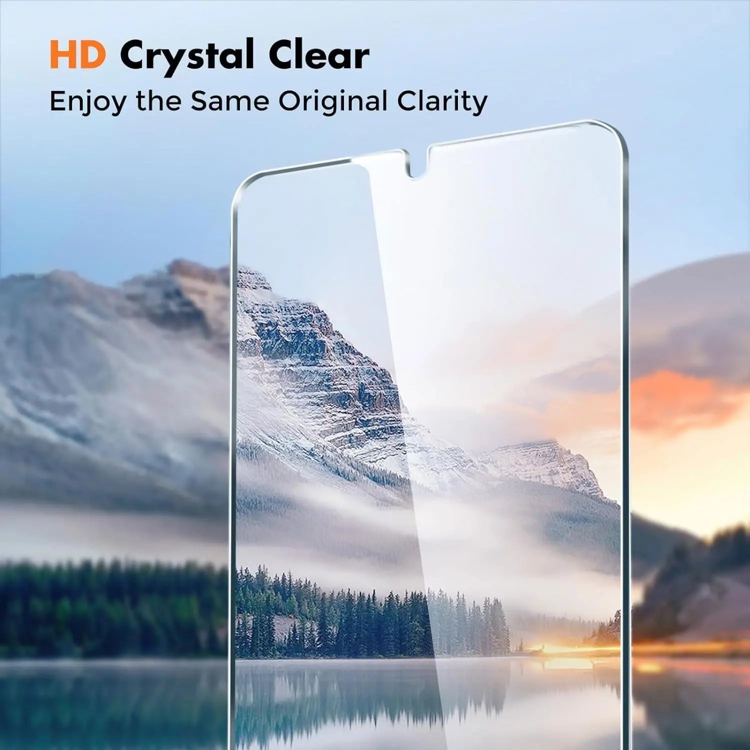 Entronix Clear Screen Protector Compatible with Galaxy A55 - 3-Piece Combo