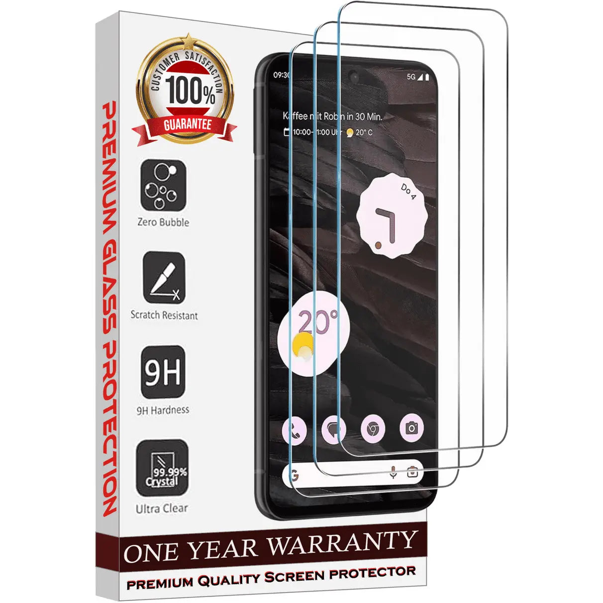 Entronix Clear Screen Protector Compatible with Galaxy A55 - 3-Piece Combo